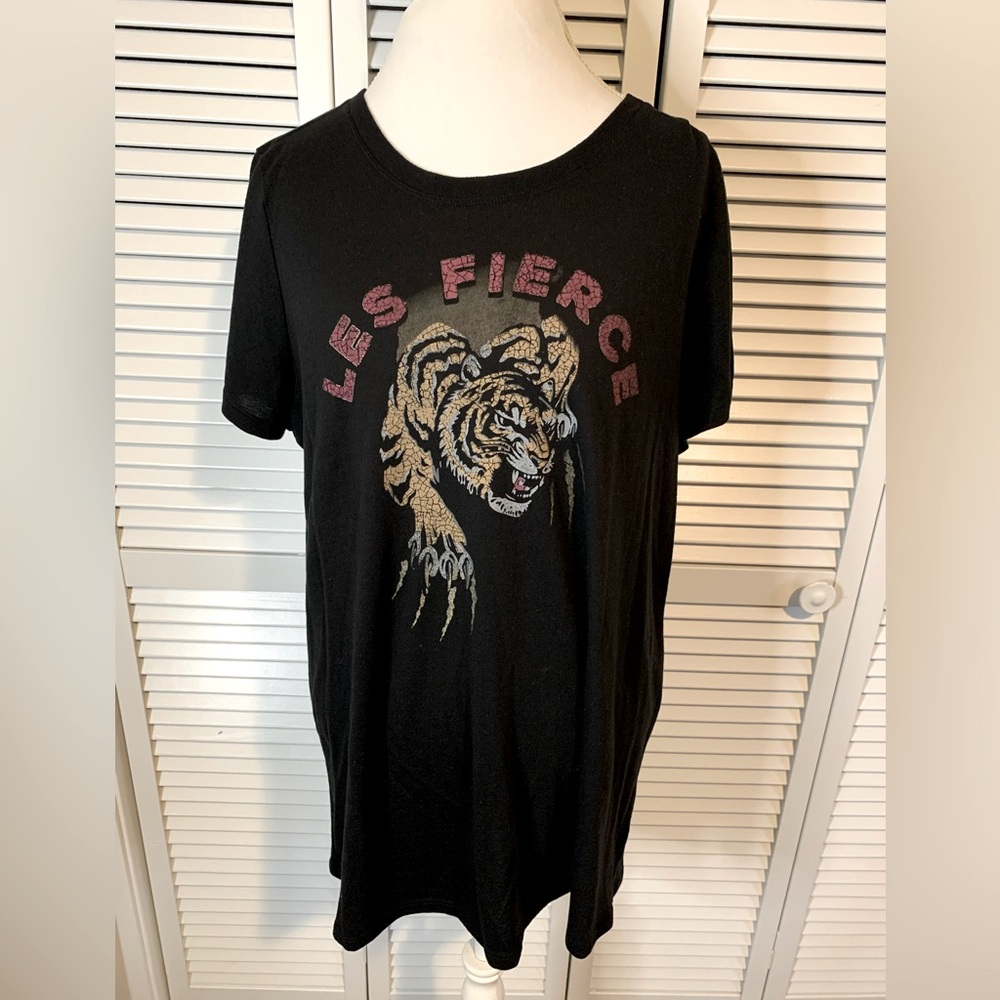 Les Fierce Black Crew Tee